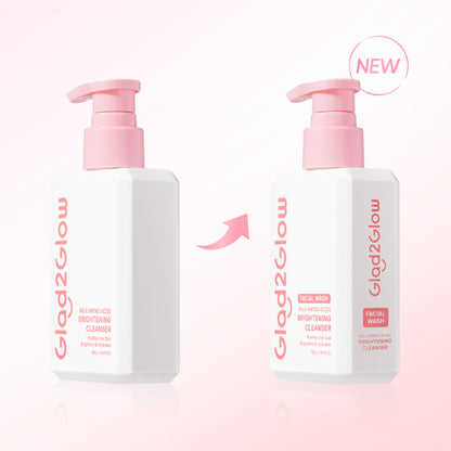 GLAD2GLOW MILK AMINO ACIDS BRIGHTENING CLEANSER 80G