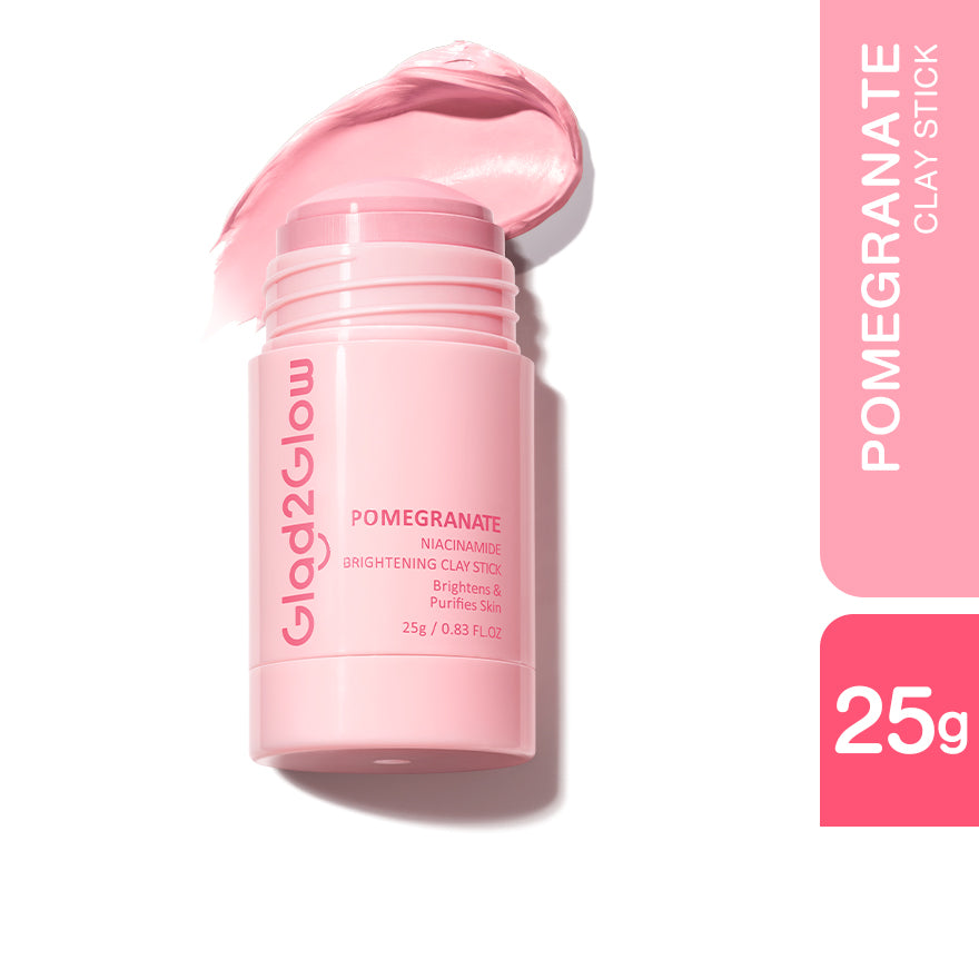 GLAD2GLOW POMEGRANATE NIACINAMIDE BRIGHTENING CLAY STICK 25G