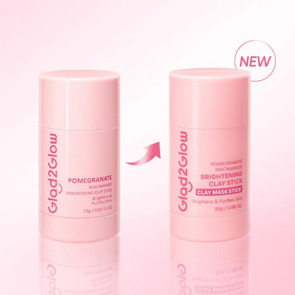 GLAD2GLOW POMEGRANATE NIACINAMIDE BRIGHTENING CLAY STICK 25G