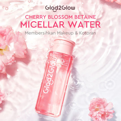 GLAD2GLOW CHERRY BLOSSOM BETAINE MICELLAR WATER 300ML