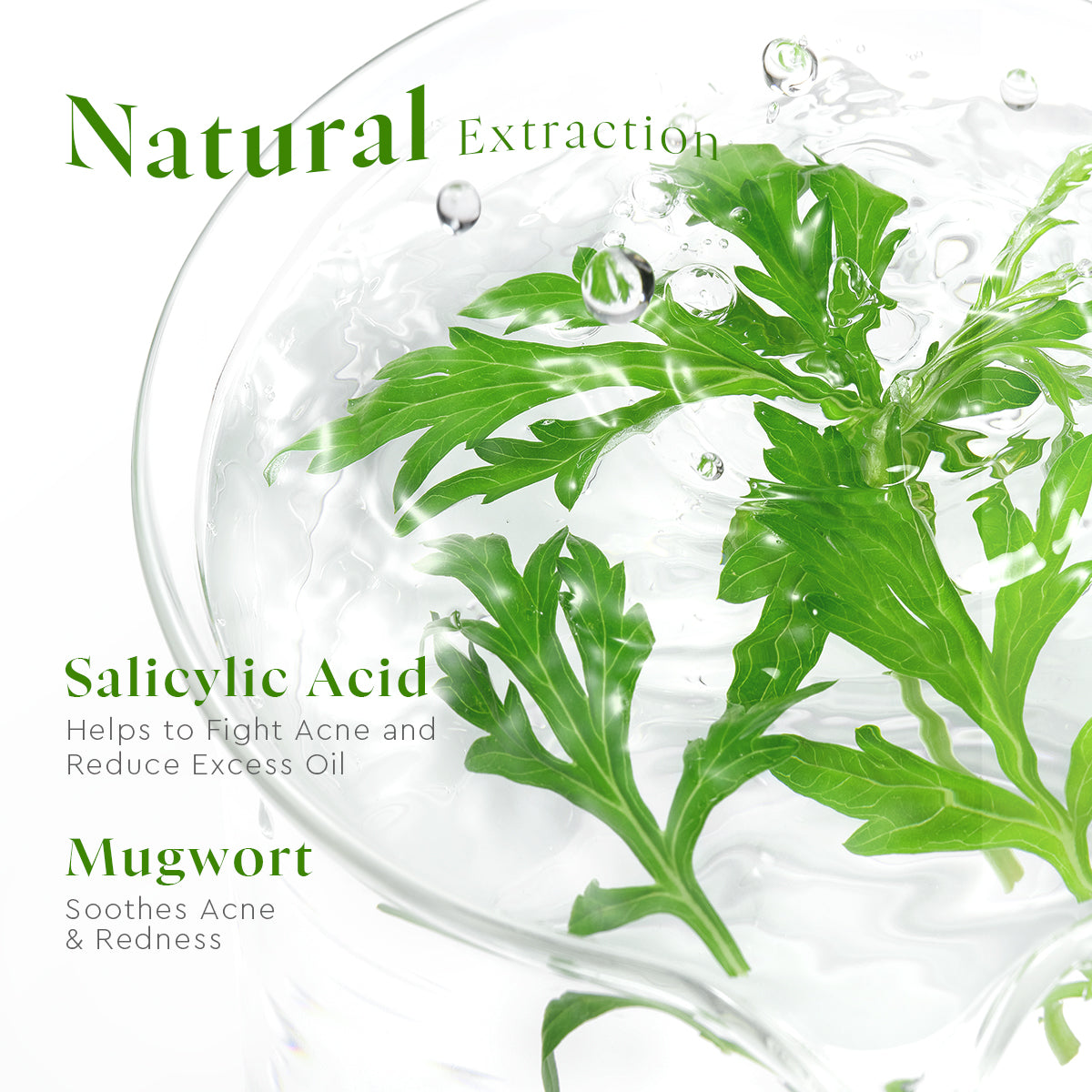 GLAD2GLOW MUGWORT SALICYLIC ACID ACNE CLEAR MICELLAR WATER 300ML
