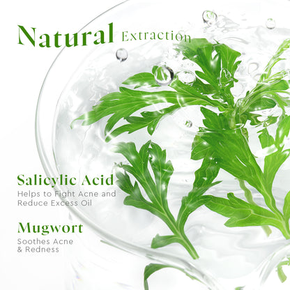 GLAD2GLOW MUGWORT SALICYLIC ACID ACNE CLEAR MICELLAR WATER 300ML