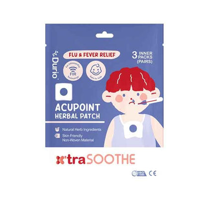 DURIO XTRASOOTHE FLU & FEVER RELIEF ACUPOINT HERBAL PATCH 3S