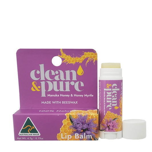 CLEAN & PURE LIP BALM MANUKA HONEY & HONEY MYRTLE 4.7G