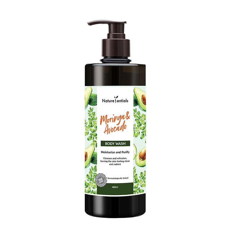 NATURESENTIALS BODY WASH MORINGA & AVOCADO 480ML