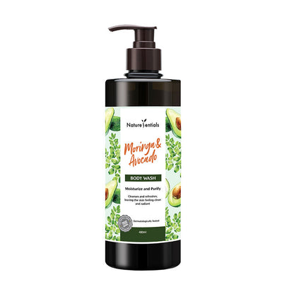 NATURESENTIALS BODY WASH MORINGA & AVOCADO 480ML