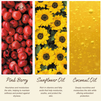 NATURESENTIALS BODY WASH PINK BERRY & SUNFLOWER 480ML