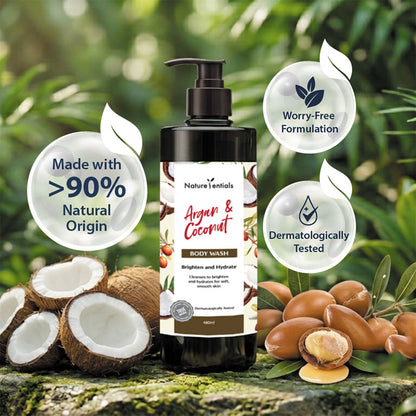 NATURESENTIALS BODY WASH ARGAN & COCONUT 480ML
