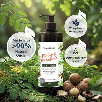 NATURESENTIALS MORINGA & MACADAMIA BODY LOTION 480ML