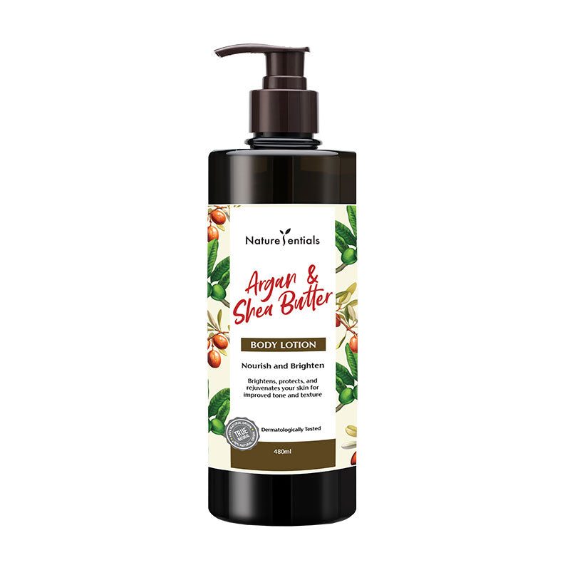 NATURESENTIALS ARGAN & SHEA BUTTER BODY LOTION 480ML