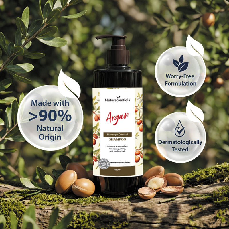 NATURESENTIALS DAMAGE CONTROL SHAMPOO ARGAN OIL 480ML
