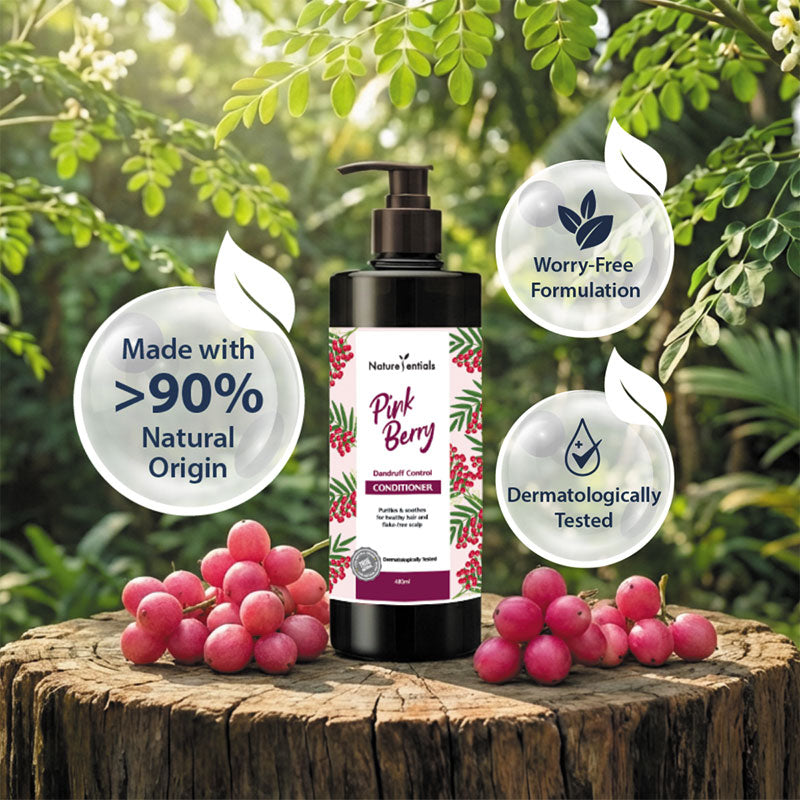 NATURESENTIALS DANDRUFF CONTROL CONDITIONER PINK BERRY 480ML