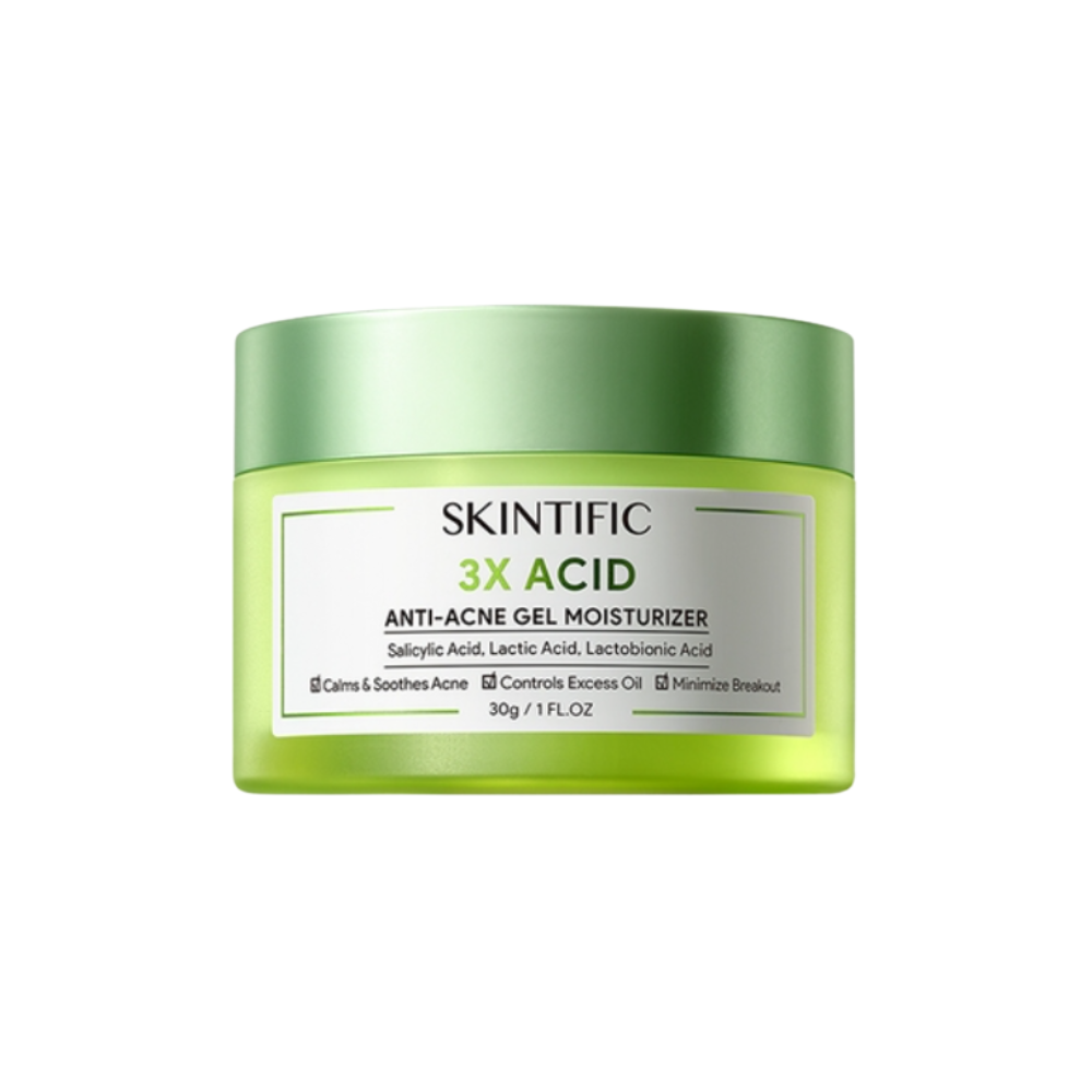 SKINTIFIC 3X ACIDS ACNE-CARE GEL MOISTURIZER 30G
