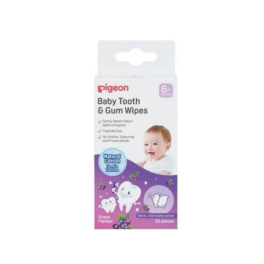 PIGEON BABY TOOTH & GUM WIPES GRAPE 20S