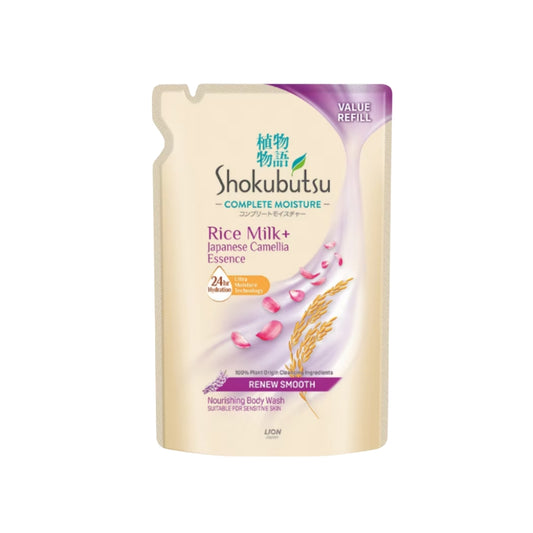 SHOKUBUTSU BODY WASH COMPLETE MOISTURE RENEW SMOOTH REFILL 750G