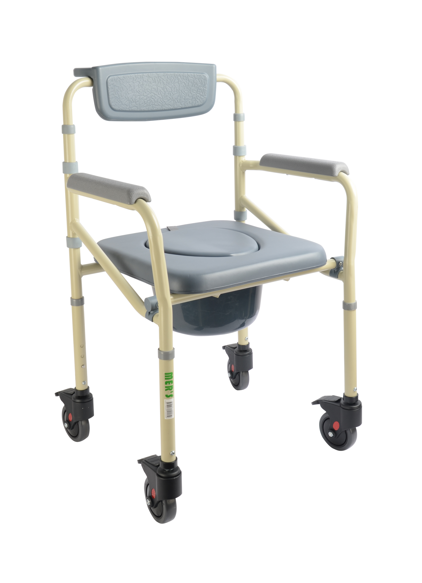 MERS ALUMINIUM COMMODE CHAIR WITH WHEEL CM600-1
