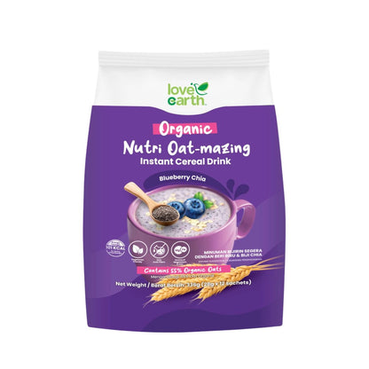 LOVE EARTH NUTRI-OAT MAZING BLUEBERRY CHIA 12S