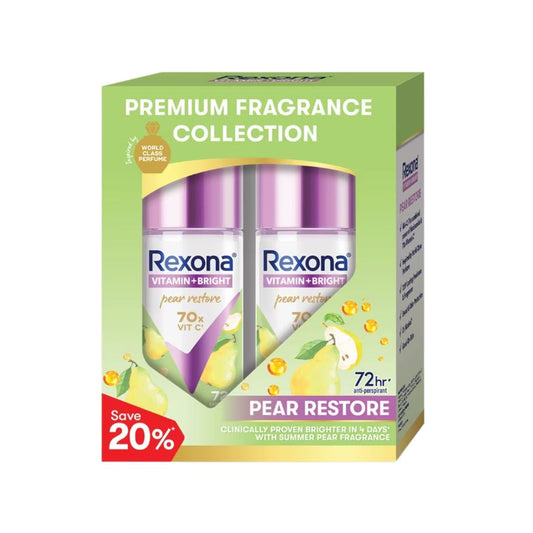 REXONA WOMEN DEODORANT ROLL ON PEAR RESTORE 45ML 2S