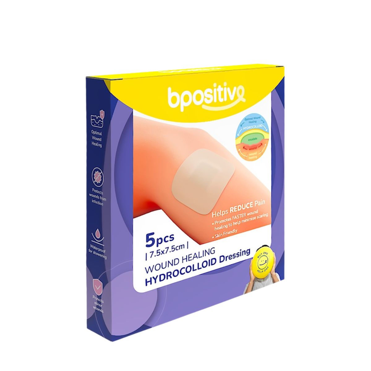 BPOSITIVE ELASTIC CREPE BANDAGE 5CMX1.8M 1S