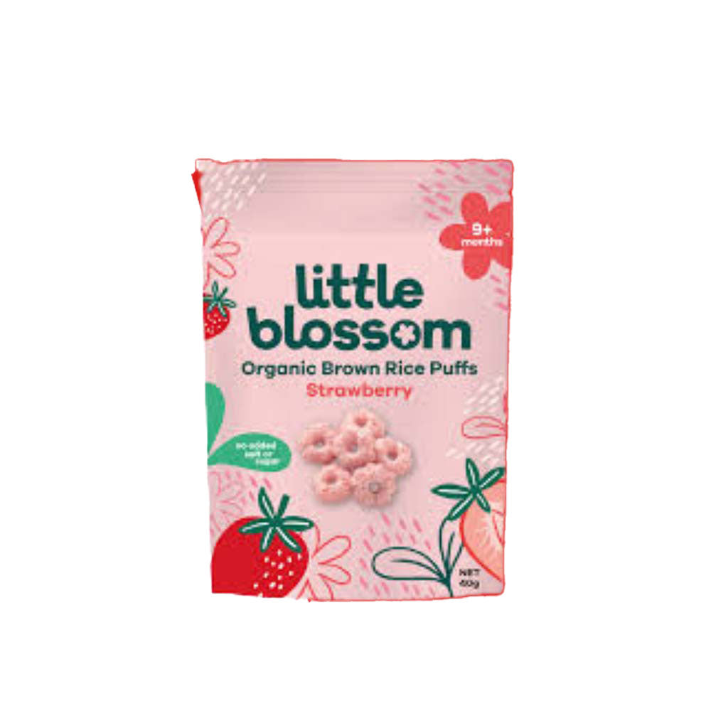 LITTLE BLOSSOM RICE PUFFS STRAWBERRY 40G