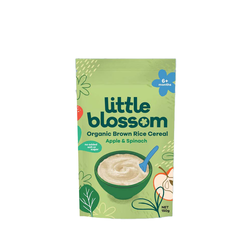 LITTLE BLOSSOM RICE CEREAL APPLE & SPINACH 150G