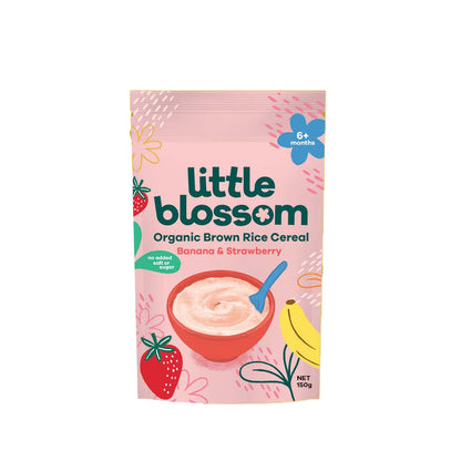 LITTLE BLOSSOM RICE CEREAL BANANA & STRAWBERRY 150G