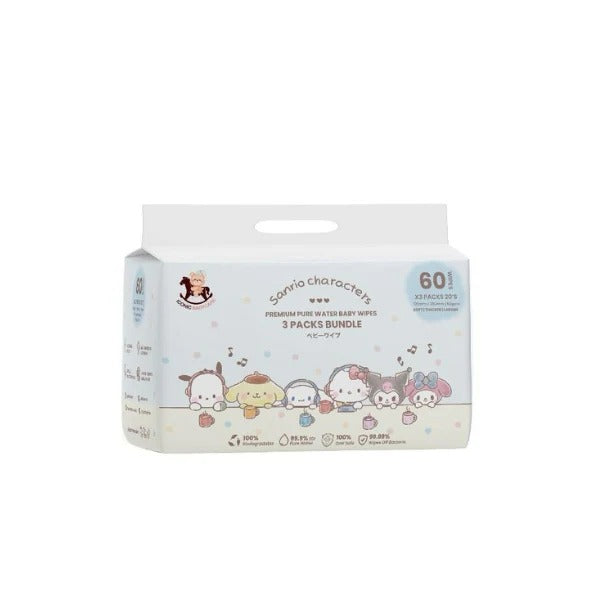 ICONIC X SANRIO BABY WIPES SANRIO CHARACTER 20S X 3