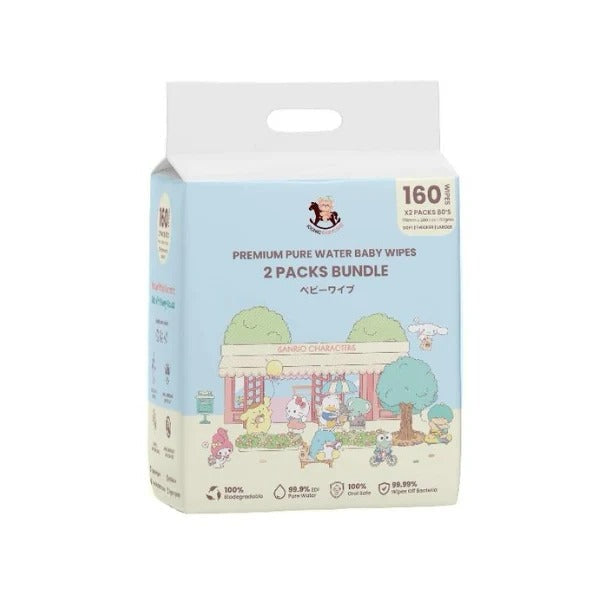 ICONIC X SANRIO BABY WIPES SANRIO CHARACTER 80S X 2