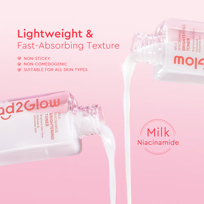 GLAD2GLOW MILK NIACINAMIDE BRIGHTENING TONER 80ML