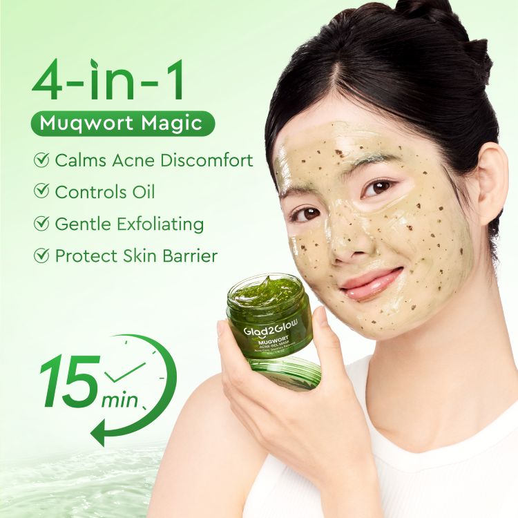 GLAD2GLOW MUGWORT ACNE GEL MASK 50G