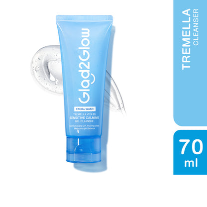 GLAD2GLOW TREMELLA VITA B5 SENSITIVE CALMING GEL CLEANSER 70ML