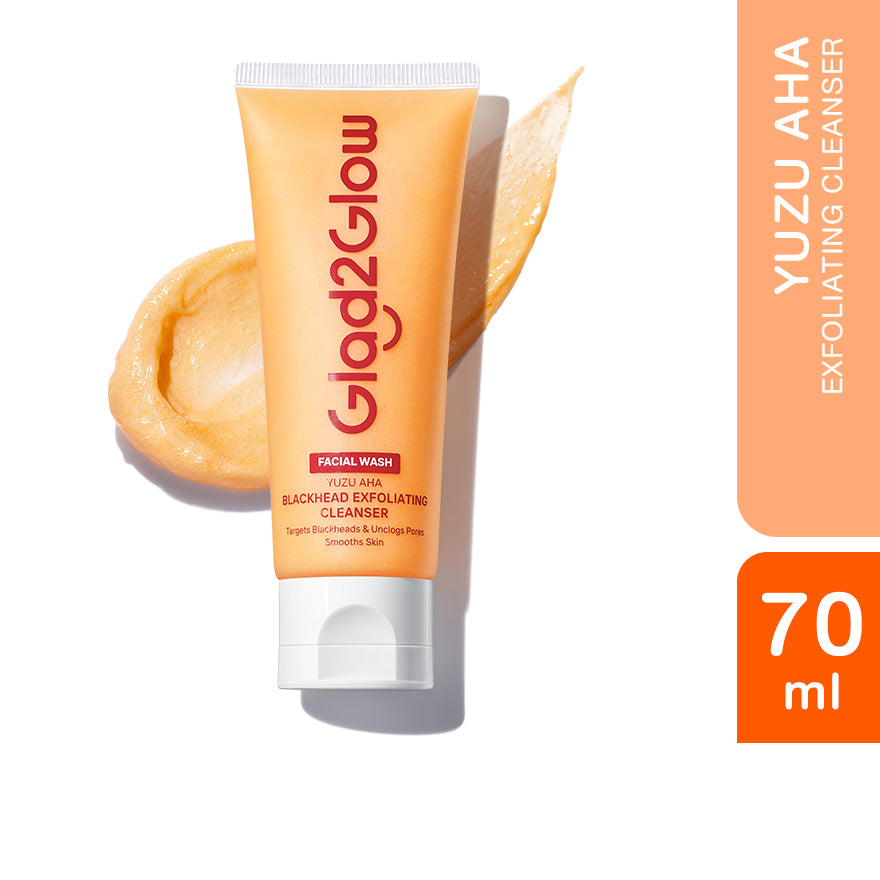 GLAD2GLOW YUZU AHA BLACKHEAD EXFOLIATING CLEANSER 70G