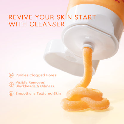 GLAD2GLOW YUZU AHA BLACKHEAD EXFOLIATING CLEANSER 70G