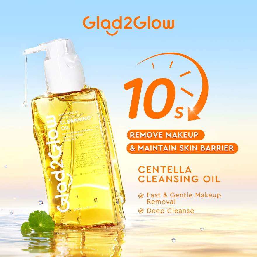 GLAD2GLOW MADAGASCAR CENTELLA LIGHT CLEANSING OIL 200ML