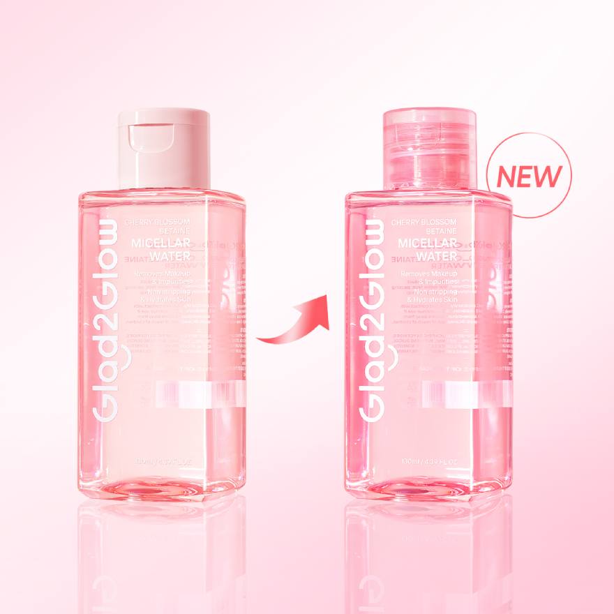 GLAD2GLOW CHERRY BLOSSOM BETAINE MICELLAR WATER 130ML