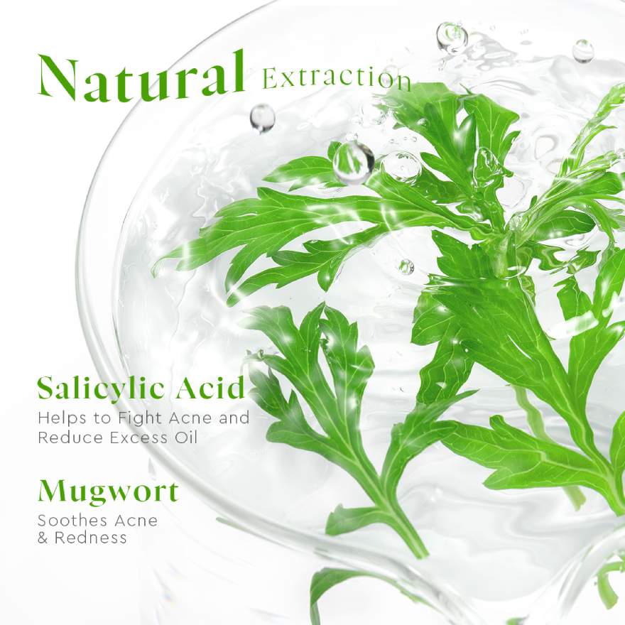 GLAD2GLOW MUGWORT SALICYLIC ACID ACNE CLEAR MICELLAR WATER 130ML