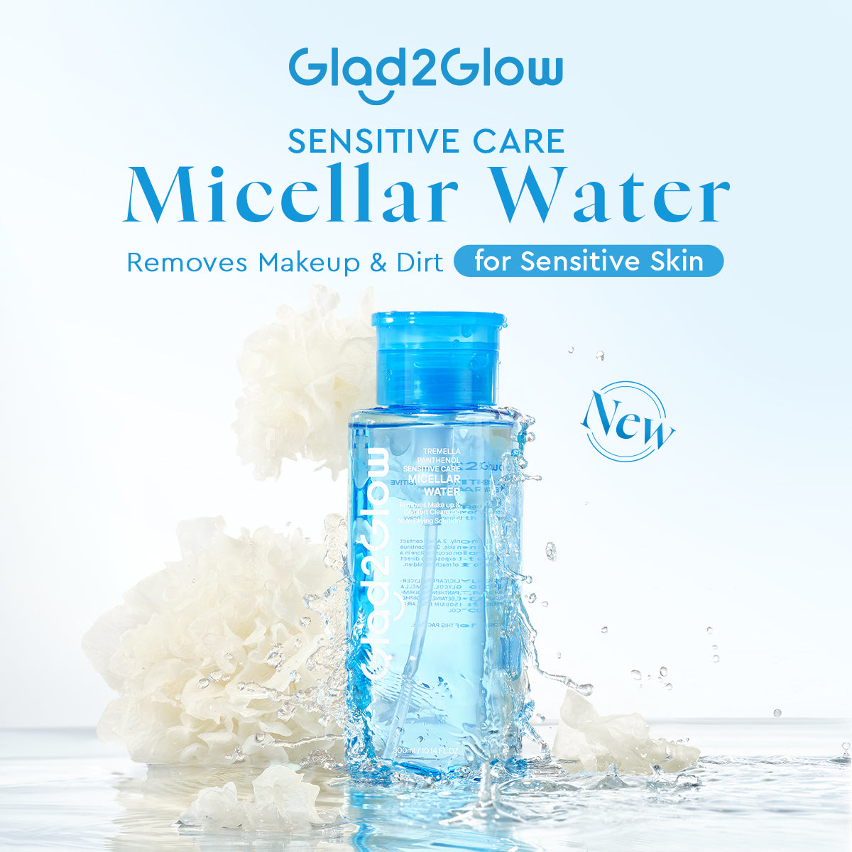 GLAD2GLOW TREMELLA PANTHENOL SENSITIVE CARE MICELLAR WATER 300ML