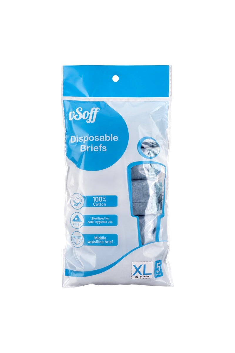 VSOFF DISPOSABLE BRIEFS MEN XL 5S