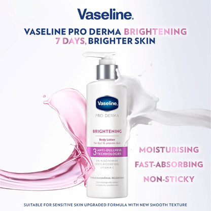 VASELINE PRO DERMA 3 BRIGHTENING LOTION 465ML