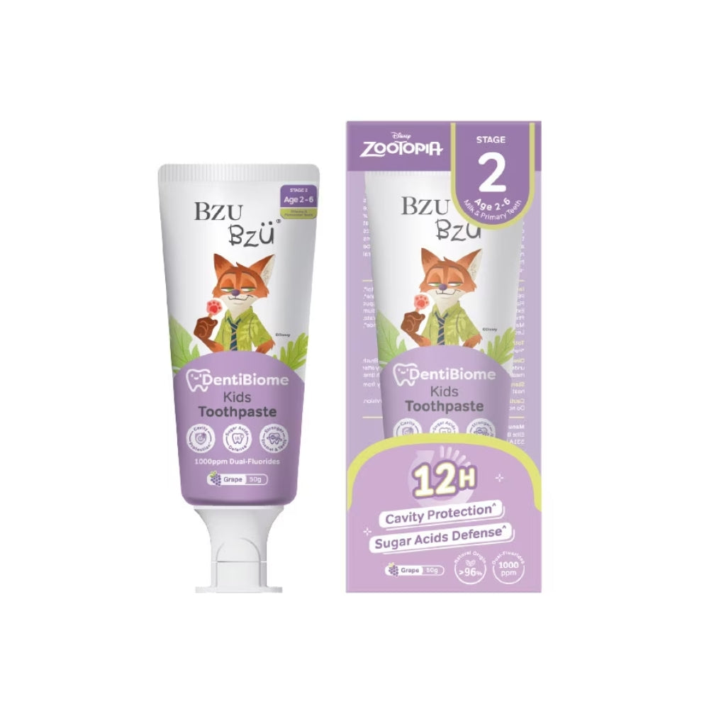 BZU BZU DENTIBIOME KIDS TOOTHPASTE STAGE 2 GRAPE