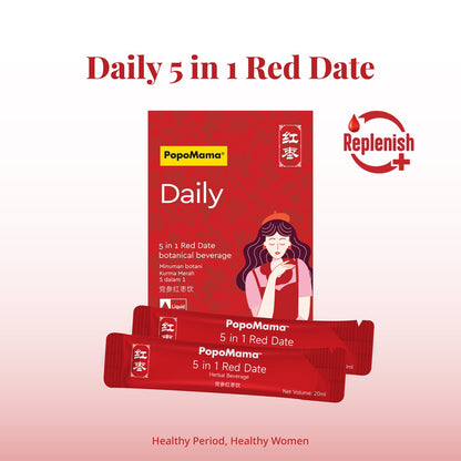 POPOMAMA DAILY 5IN1 RED DATE BOTANICAL BEVERAGE 7S
