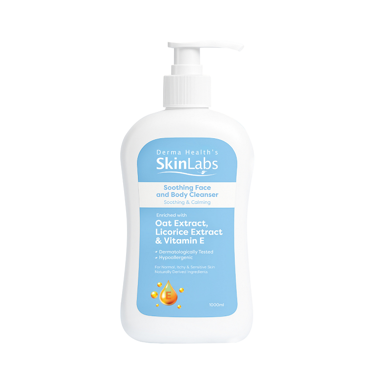 SKINLABS SOOTHING FACE & BODY CLEANSER 1000ML