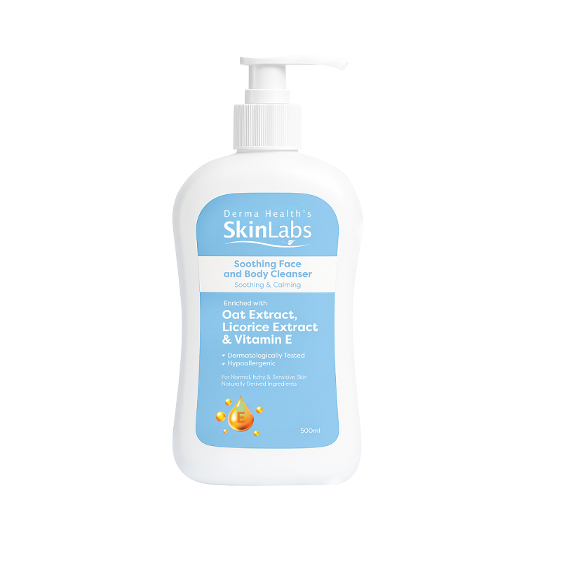 SKINLABS SOOTHING FACE & BODY CLEANSER 500ML