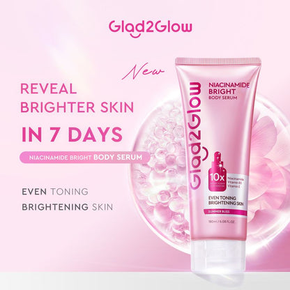 GLAD2GLOW Niacinamide Bright Body Serum 180ml