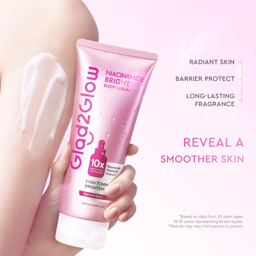 GLAD2GLOW Niacinamide Bright Body Serum 180ml