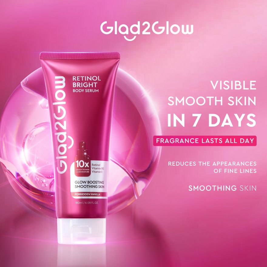 GLAD2GLOW RETINOL BRIGHT BODY SERUM 180ML