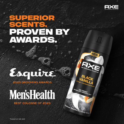 AXE DEO SPRAY BLACK VANILLA 135ML
