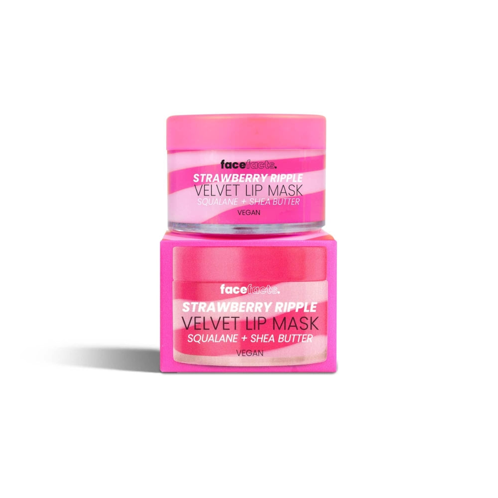 FACE FACTS VELVET LIP MASKSTRAWBERRY RIPPLE 20G