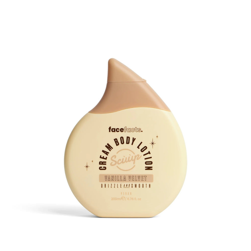 FACE FACTS SCUUP VANILLA VELVET CREAM BODY LOTION 200ML