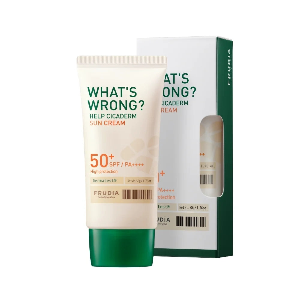 FRUDIA WHATS WRONG HELP CICADERM SUN CREAM SPF50+ PA ++++ 50G